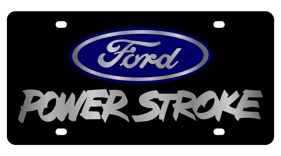 Ford Power Stroke Carbon Steel License Plate