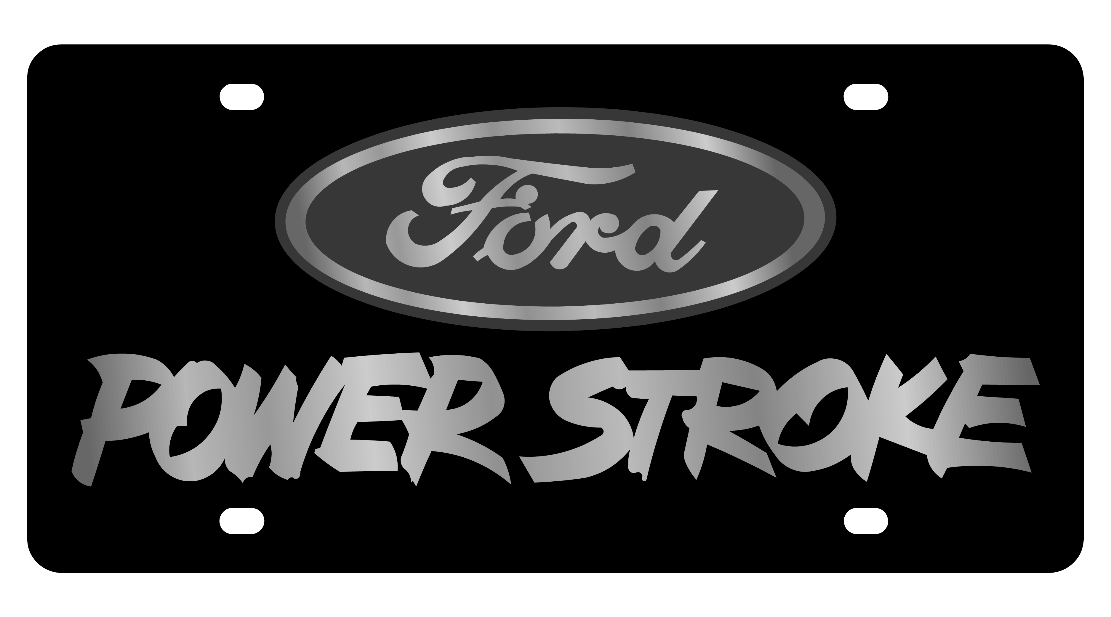 Ford Power Stroke Carbon Steel License Plate