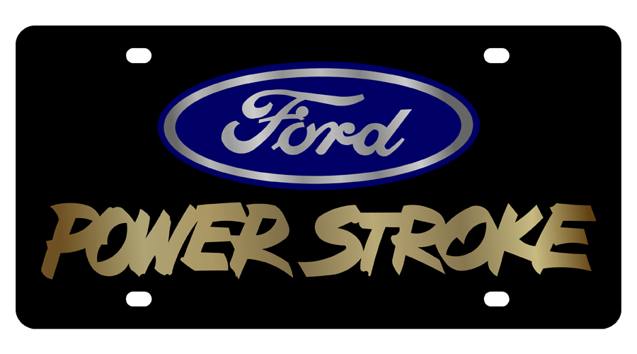 Ford Power Stroke Carbon Steel License Plate