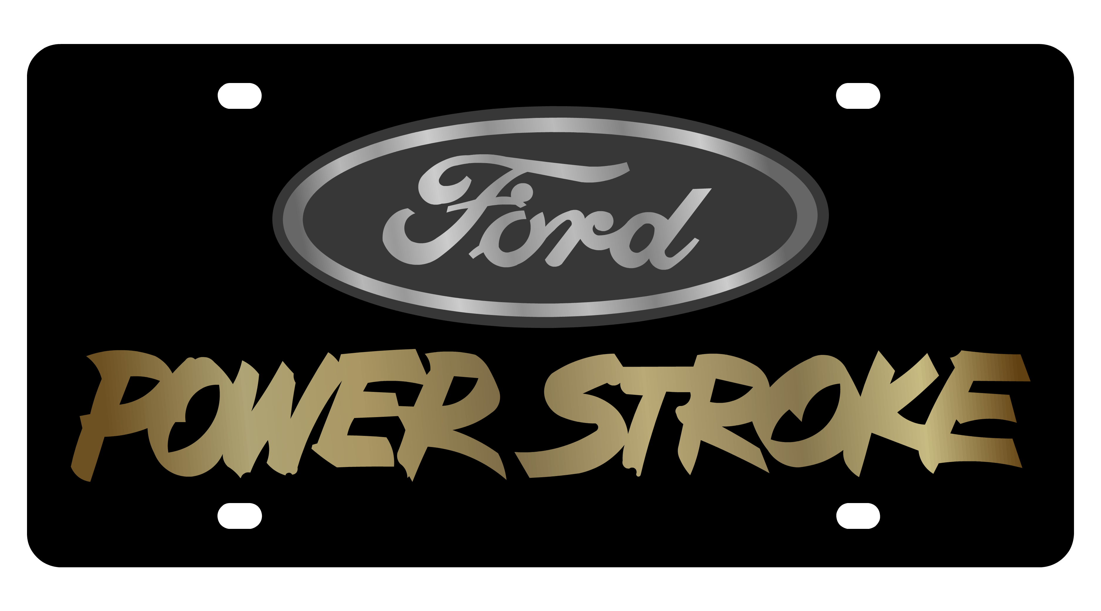 Ford Power Stroke Carbon Steel License Plate