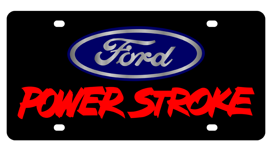 Ford Power Stroke Carbon Steel License Plate