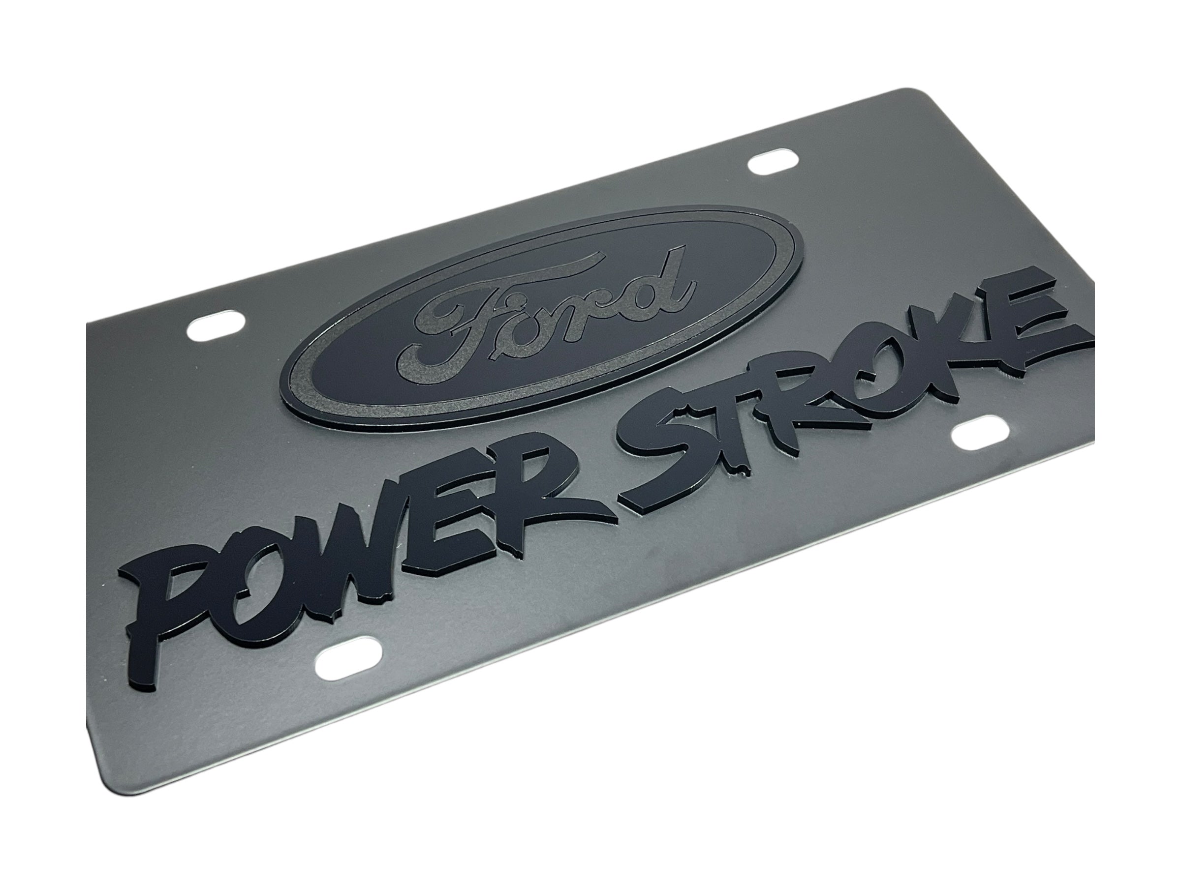 Ford Power Stroke Carbon Steel License Plate