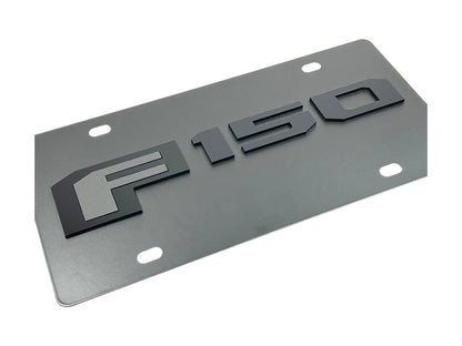 2015 Ford F-150 Blacked Out Carbon Steel License Plate