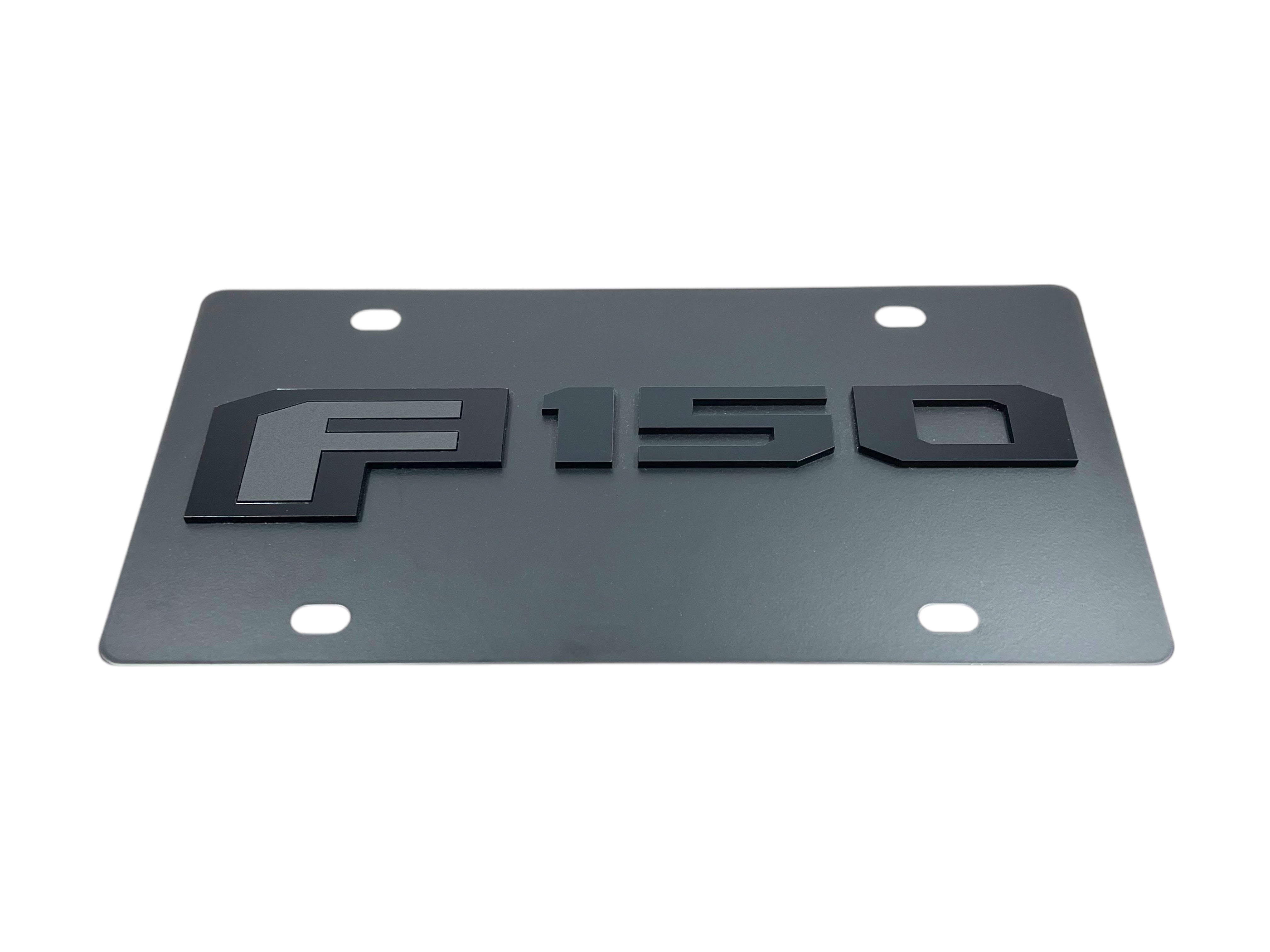 2015 Ford F-150 Blacked Out Carbon Steel License Plate