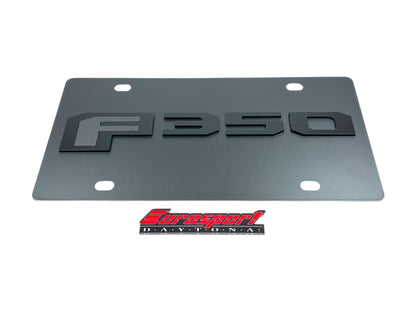 2017 Ford F-350 Blacked Out Carbon Steel License Plate