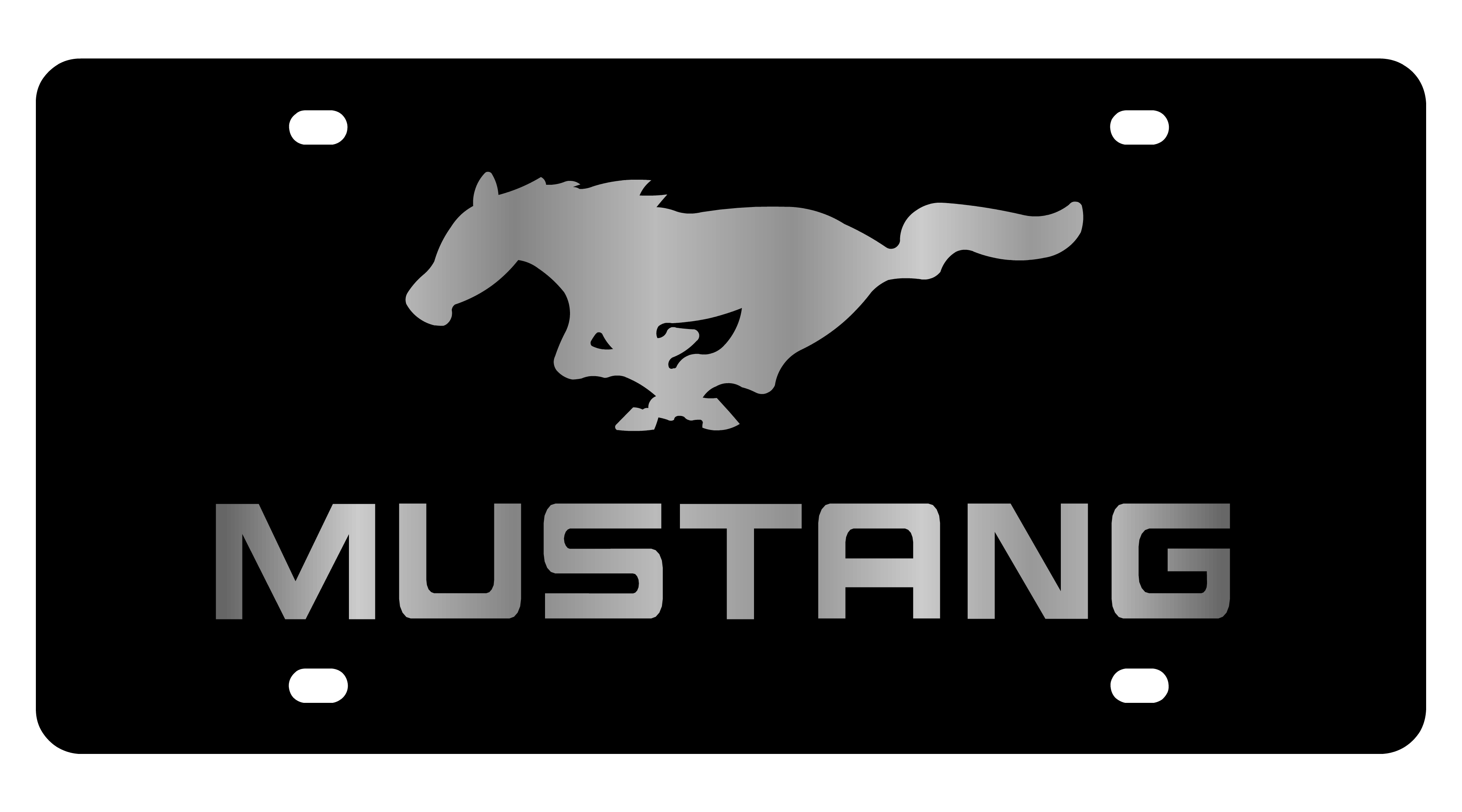 Ford Mustang Carbon Steel License Plate