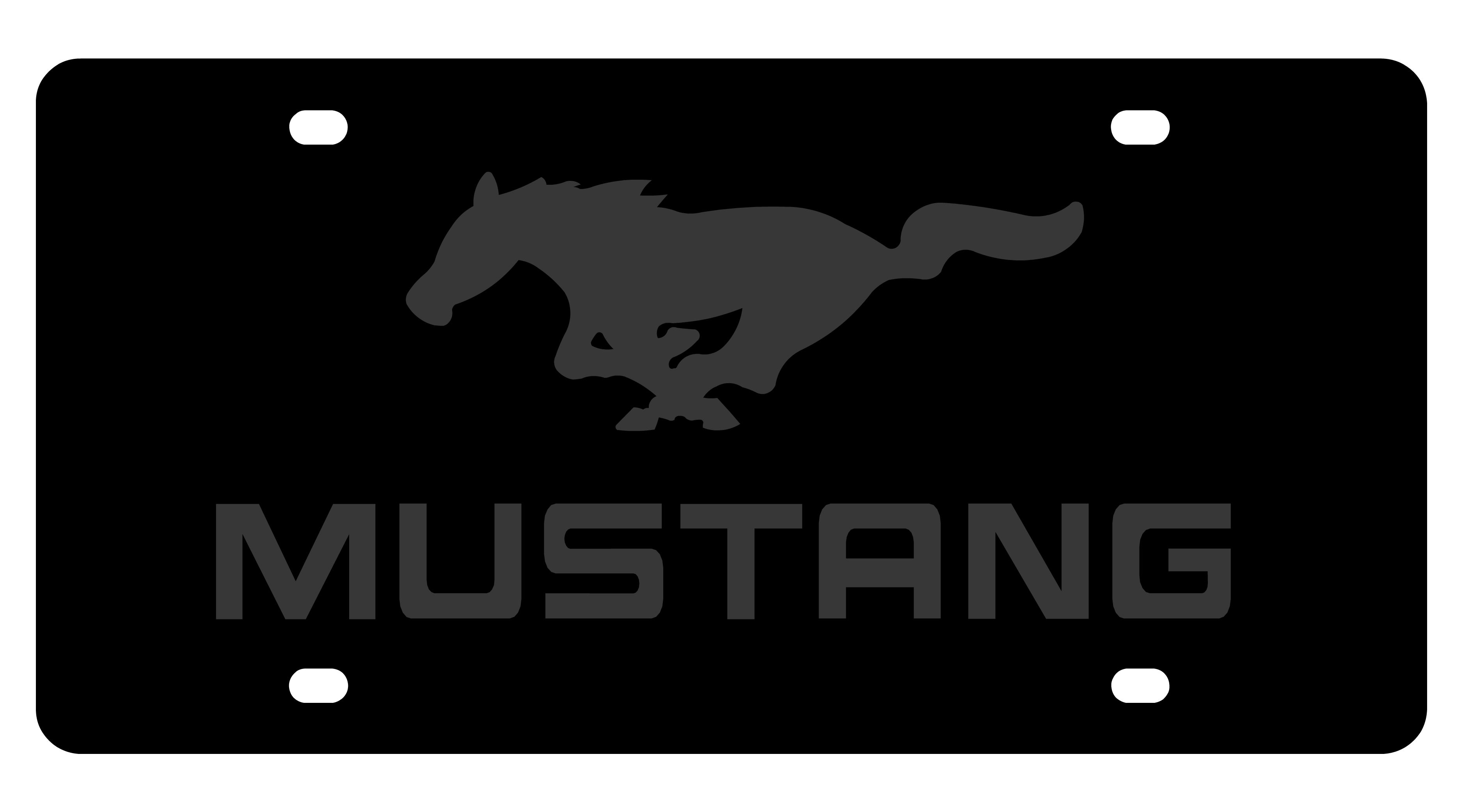 Ford Mustang Carbon Steel License Plate