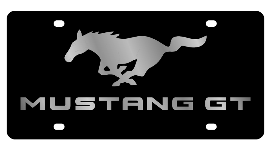2010 Ford Mustang GT Carbon Steel License Plate