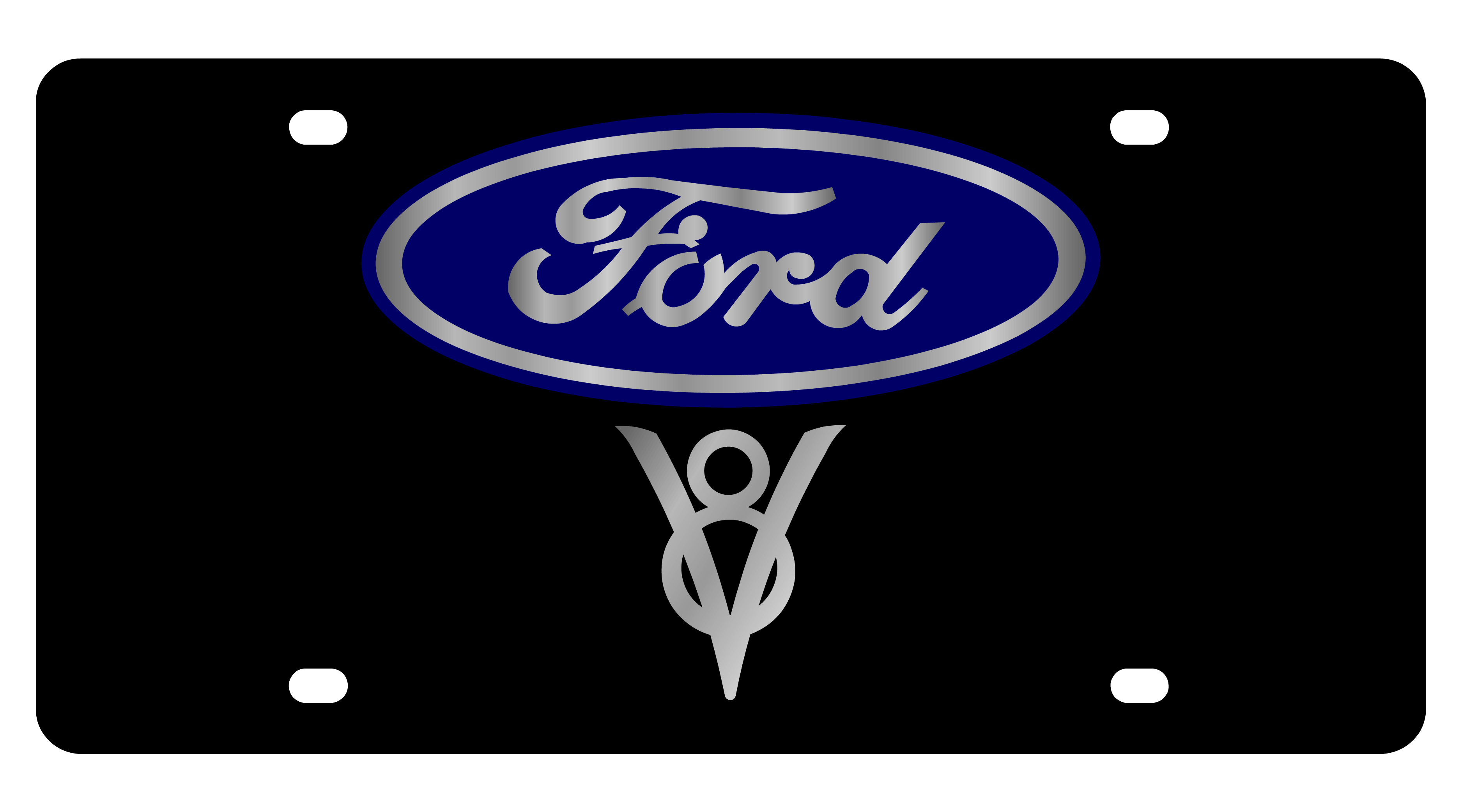 Ford V8 Carbon Steel License Plate