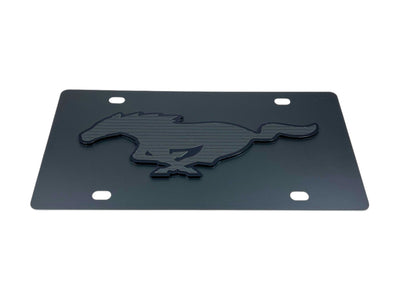 Ford Mustang Mach-E Blacked Out Carbon Steel License Plate