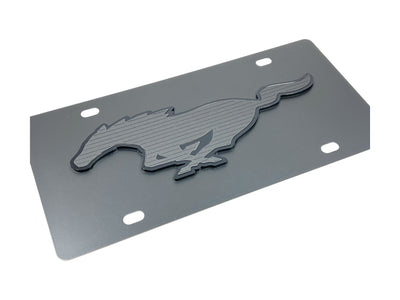 Ford Mustang Mach-E Blacked Out Carbon Steel License Plate