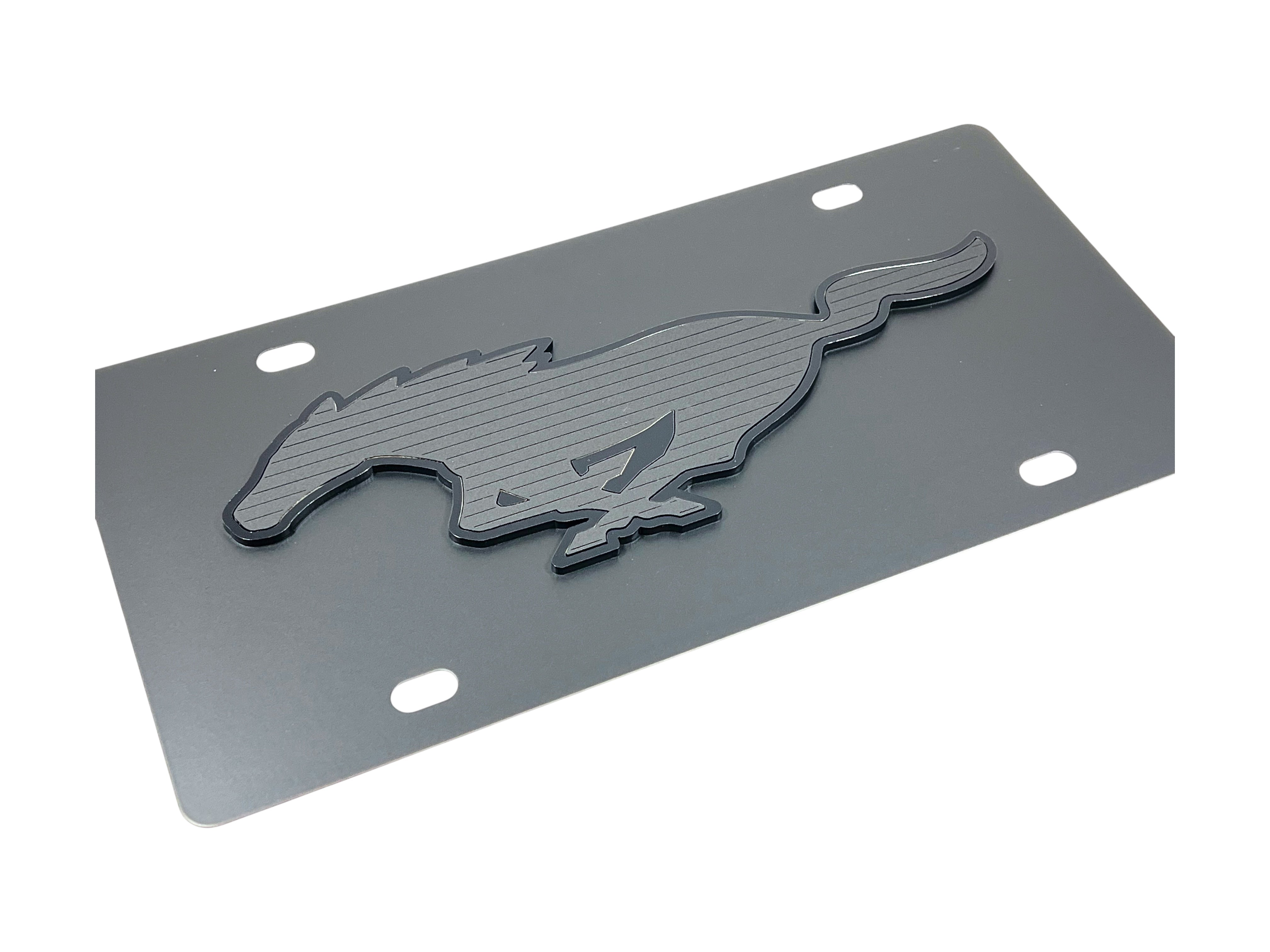 Ford Mustang Mach-E Blacked Out Carbon Steel License Plate