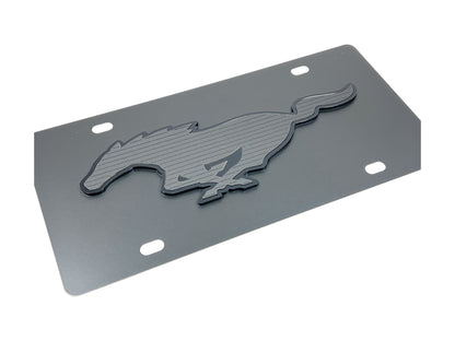 Ford Mustang Mach-E Blacked Out Carbon Steel License Plate
