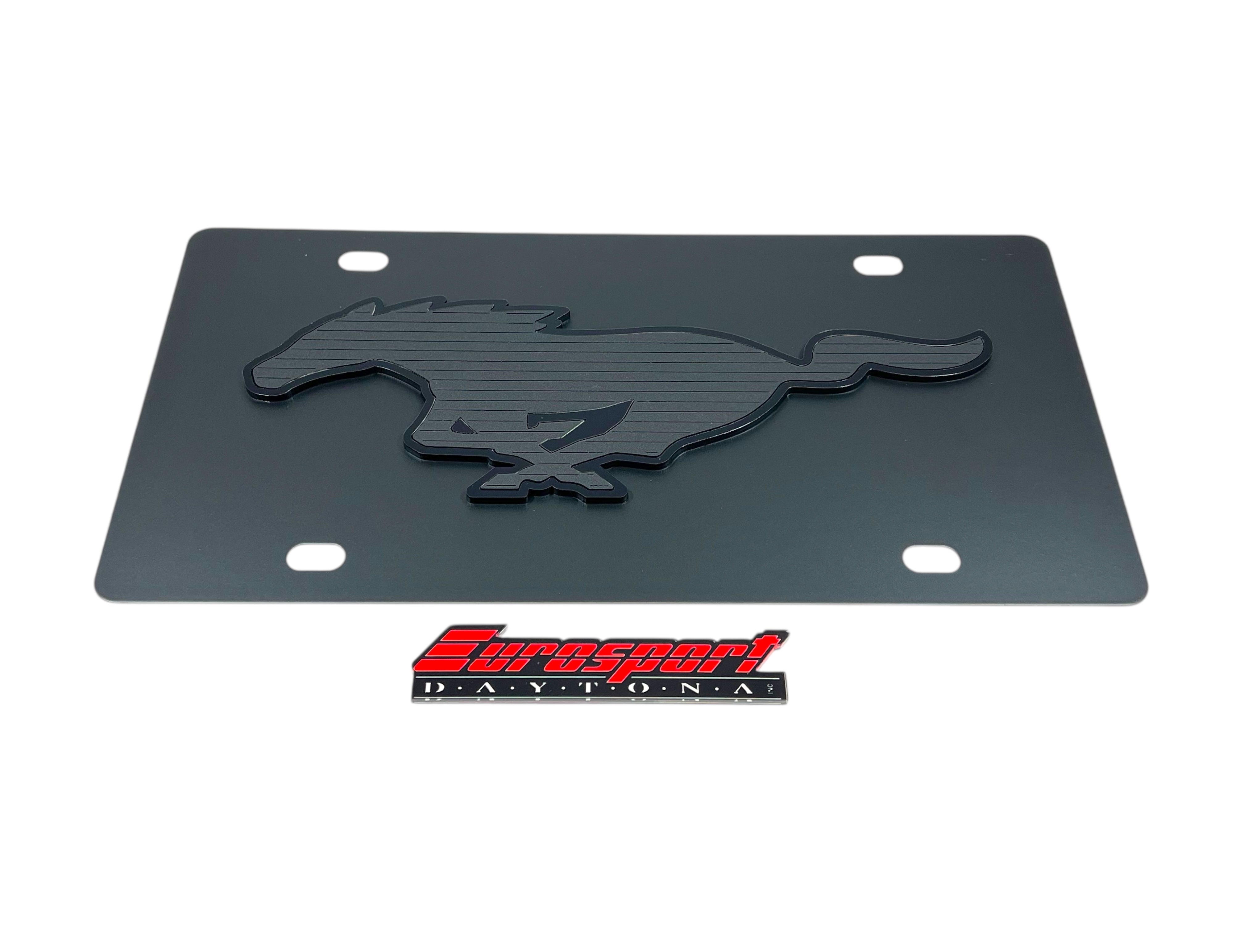 Ford Mustang Mach-E Blacked Out Carbon Steel License Plate