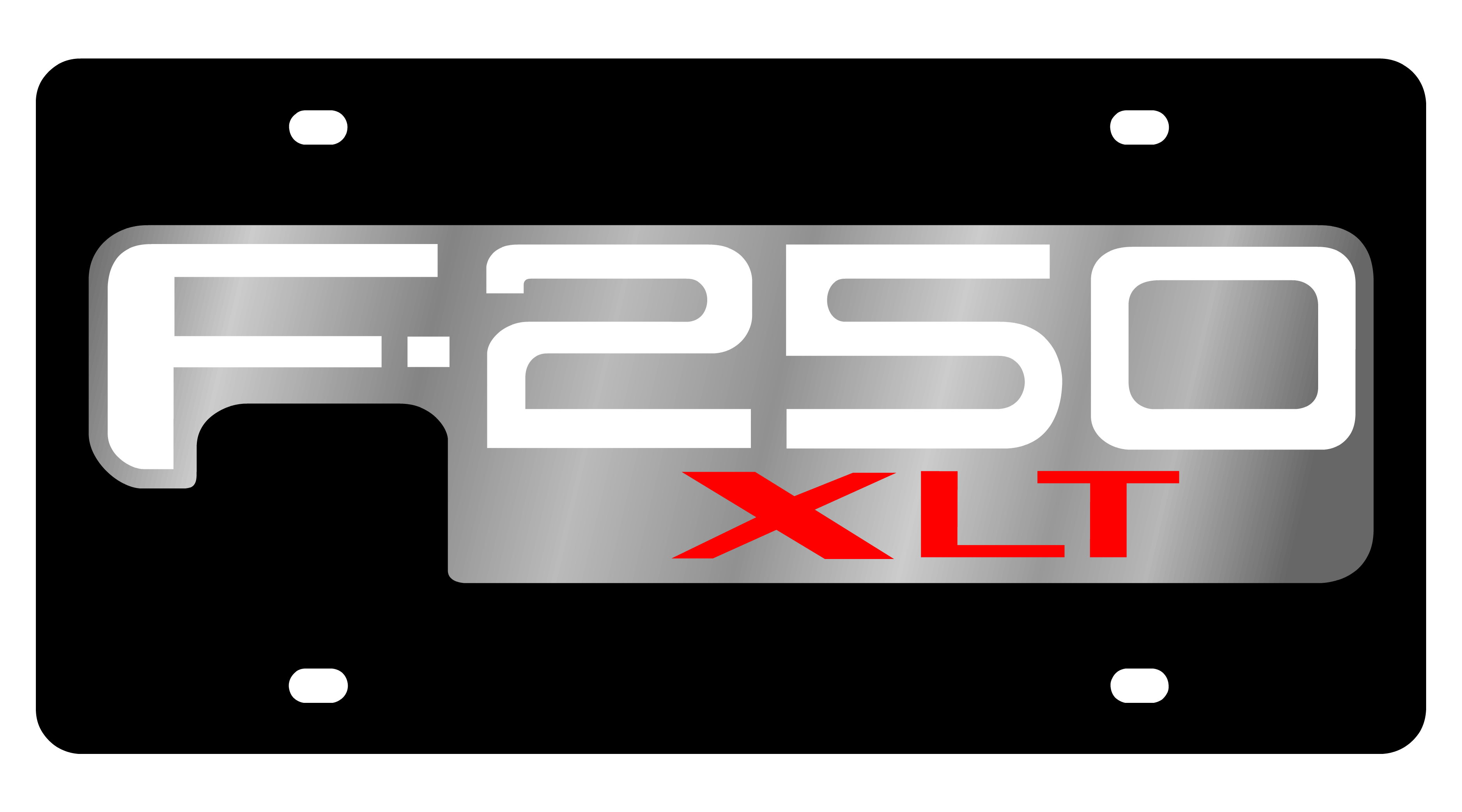 Ford F-250 XLT Carbon Steel license Plate