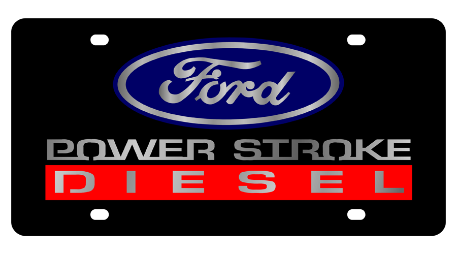 2005 Ford Power Stroke Diesel Carbon Steel License Plate