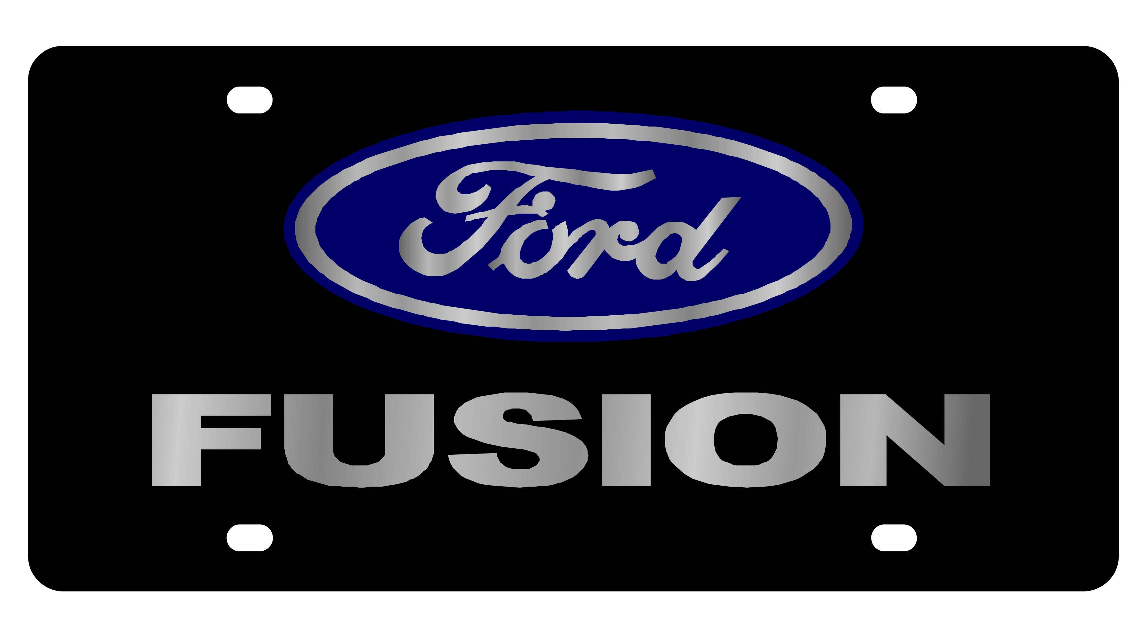 Ford Fusion Carbon Steel License Plate