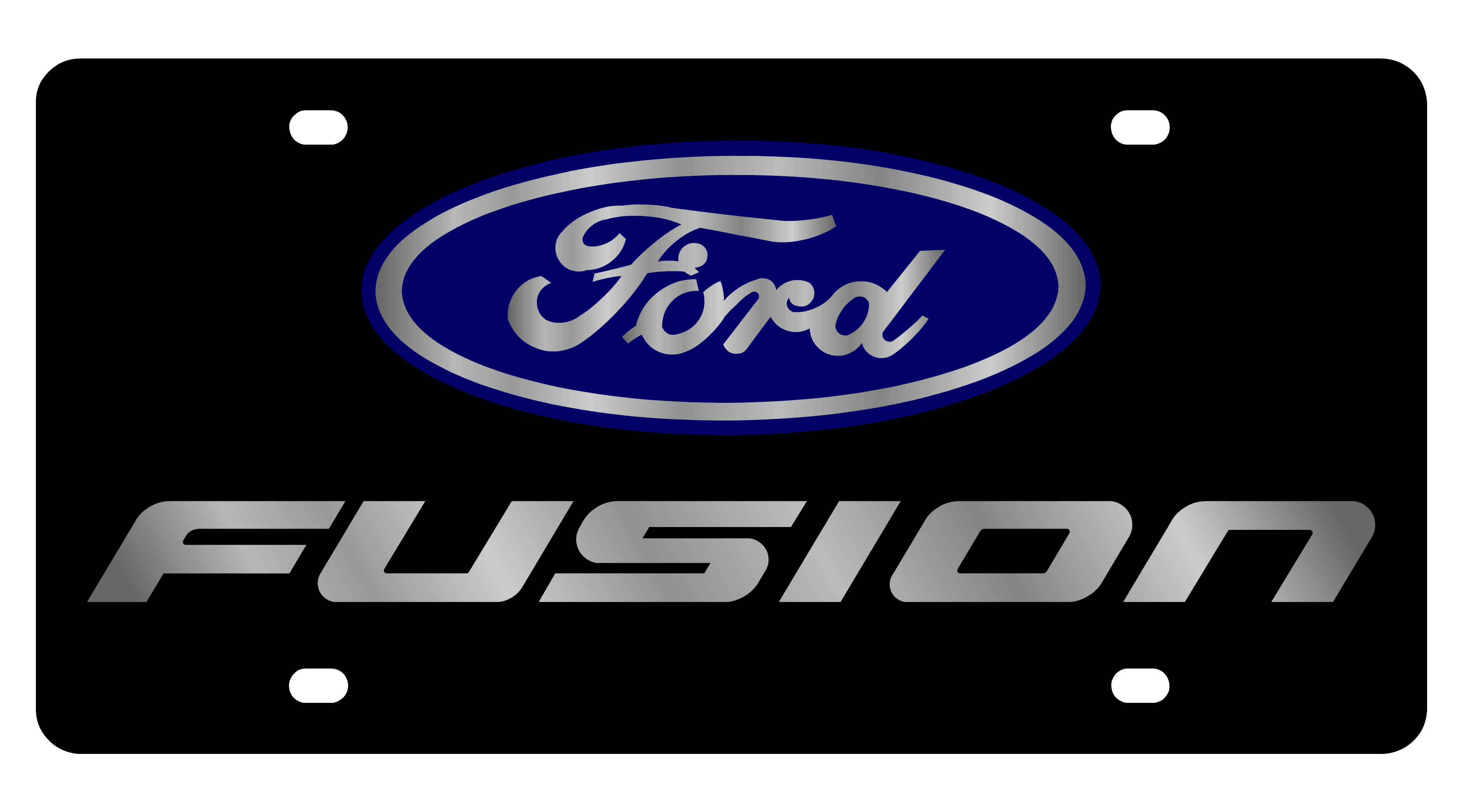 2013 Ford Fusion Carbon Steel License Plate