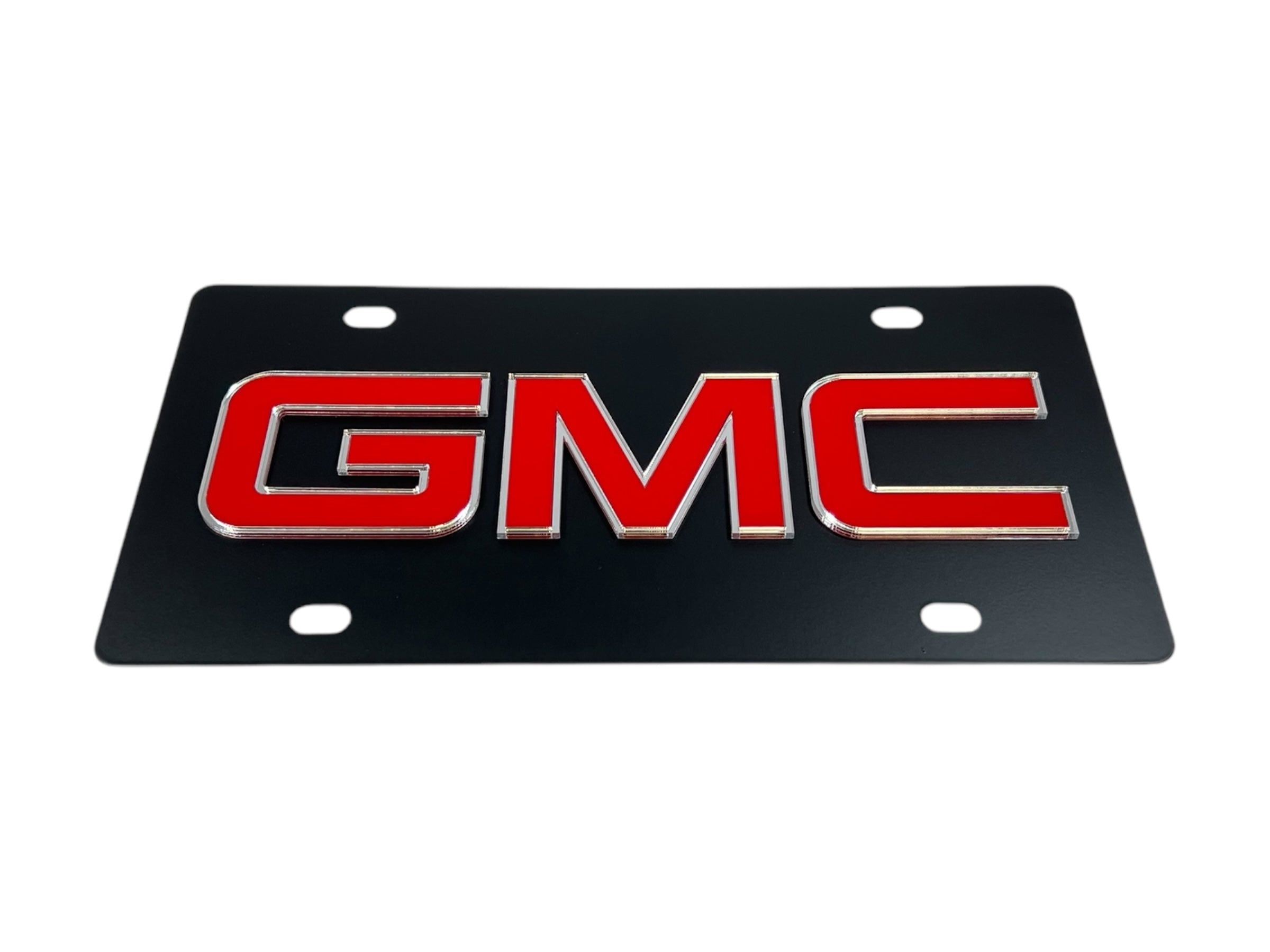 the gmc logo on a black background