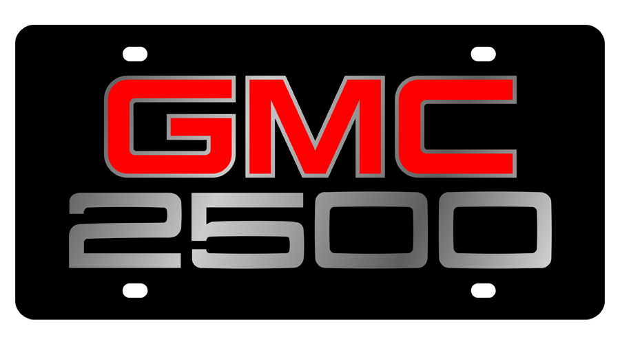 GMC 2500 Carbon Steel License Plate