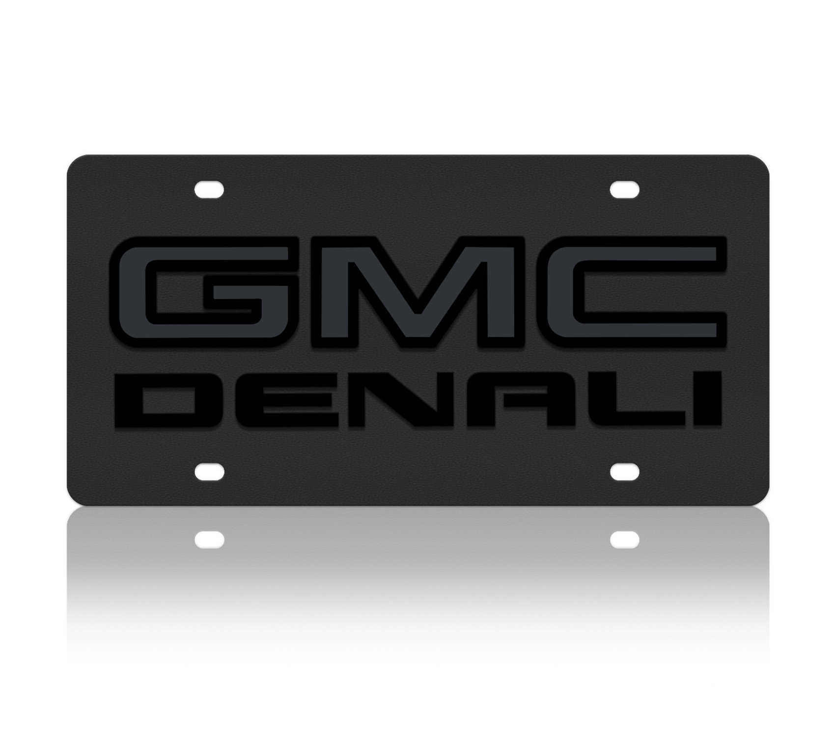 GMC Denali Blacked Out Carbon Steel License Plate