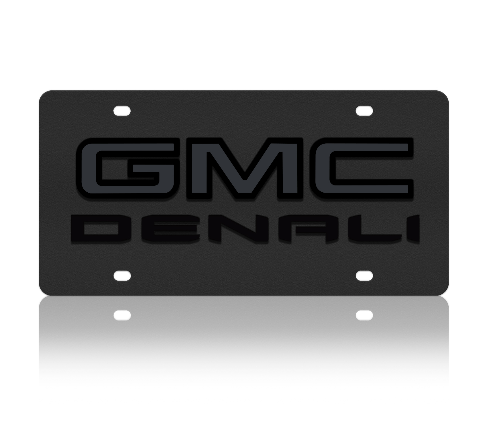 GMC Denali Blacked Out Carbon Steel License Plate