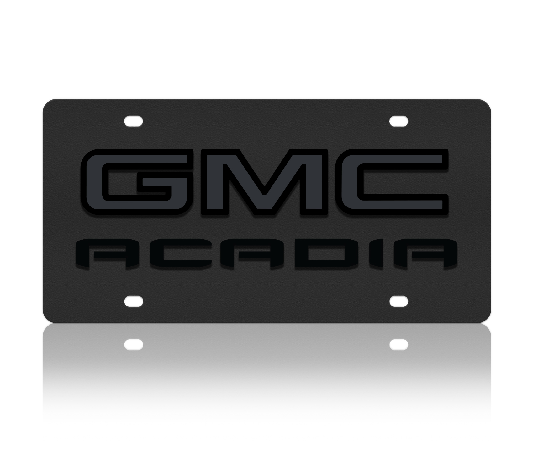 GMC Acadia Blacked Out Carbon Steel License Plate