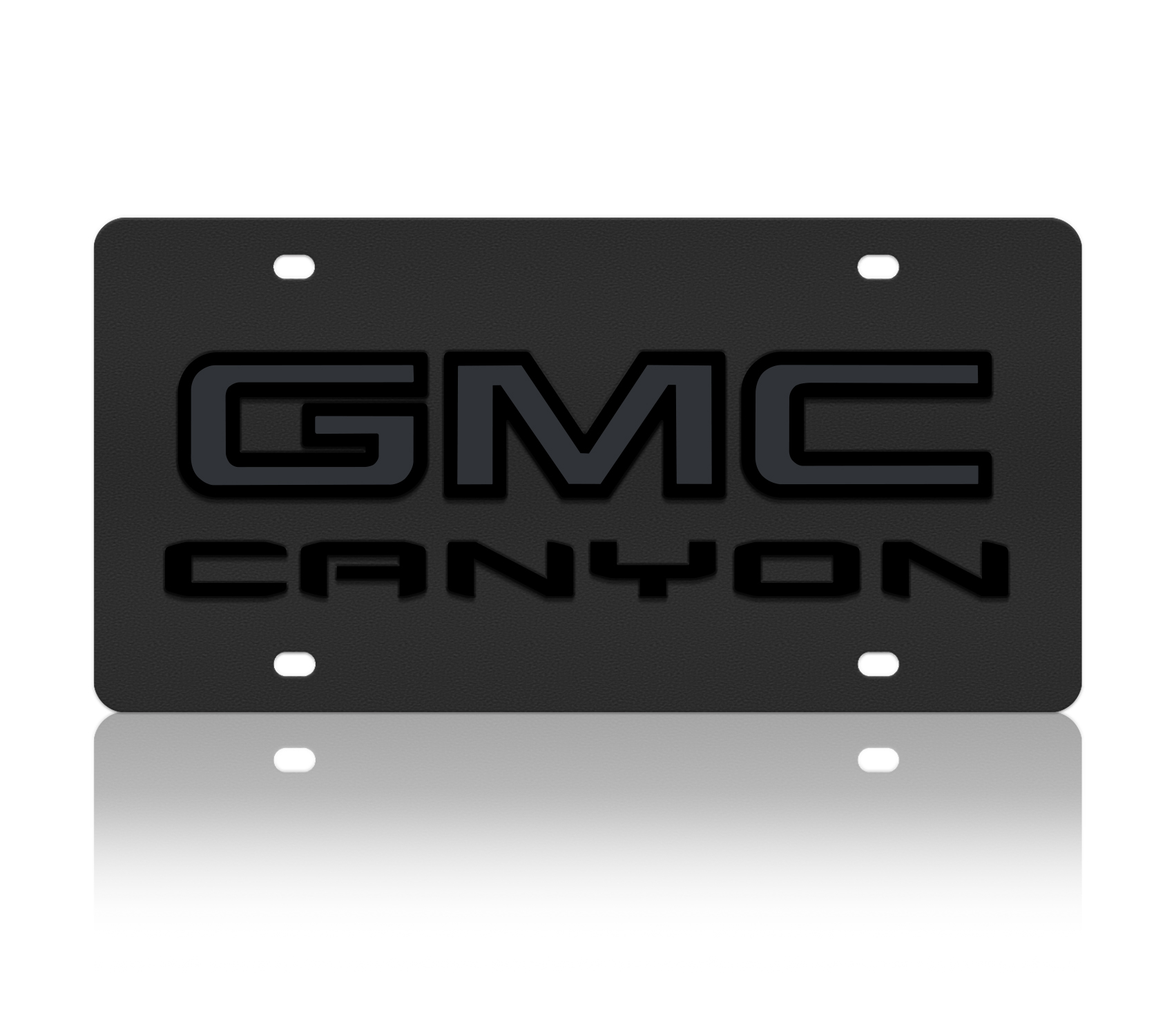 2019 GMC Canyon Blacked Out Carbon Steel License Plate