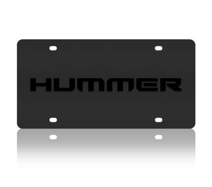 Hummer Blacked Out Carbon Steel License Plate