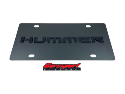 Hummer Blacked Out Carbon Steel License Plate