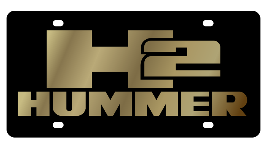 Hummer H2 Carbon Steel License Plate