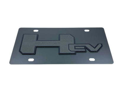 Hummer EV Blacked Out Carbon Steel License Plate