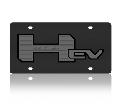 Hummer EV Blacked Out Carbon Steel License Plate