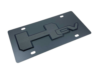 Hummer EV Blacked Out Carbon Steel License Plate