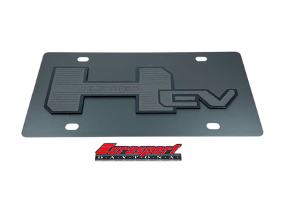 Hummer EV Blacked Out Carbon Steel License Plate