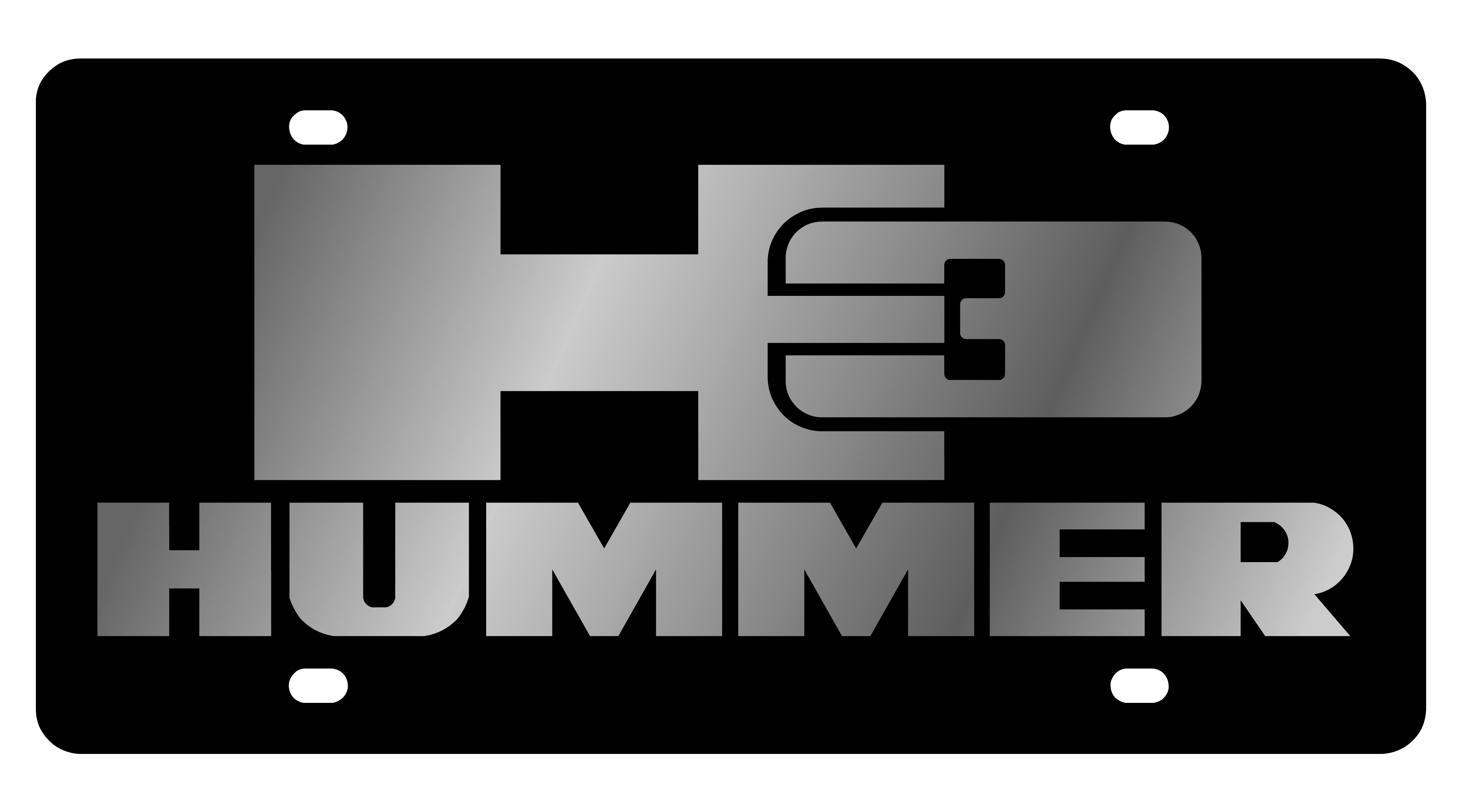 Hummer H3 Carbon Steel License Plate