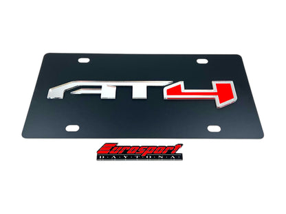 GMC AT4 Carbon Steel License Plate