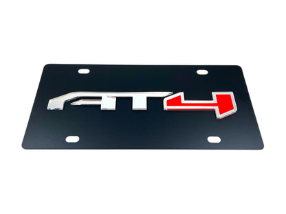 GMC AT4 Carbon Steel License Plate