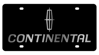 Lincoln Continental Carbon Steel License Plate