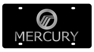 Mercury Carbon Steel License Plate