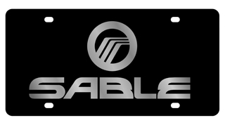 Mercury Sable Carbon Steel License Plate