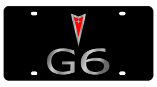 Pontiac G6 Carbon Steel License Plate