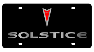 Pontiac Solstice Carbon Steel License Plate
