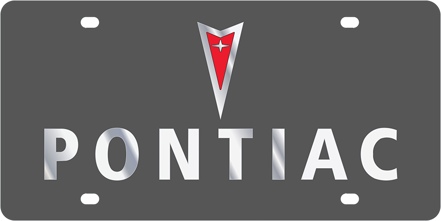 Pontiac Carbon Steel License Plate