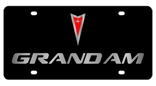 Pontiac Grand Am Carbon Steel License Plate