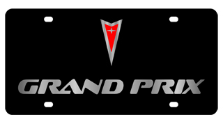 Pontiac Grand Prix Carbon Steel License Plate