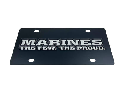USMC Marines The Few The Proud Carbon Steel License Plate