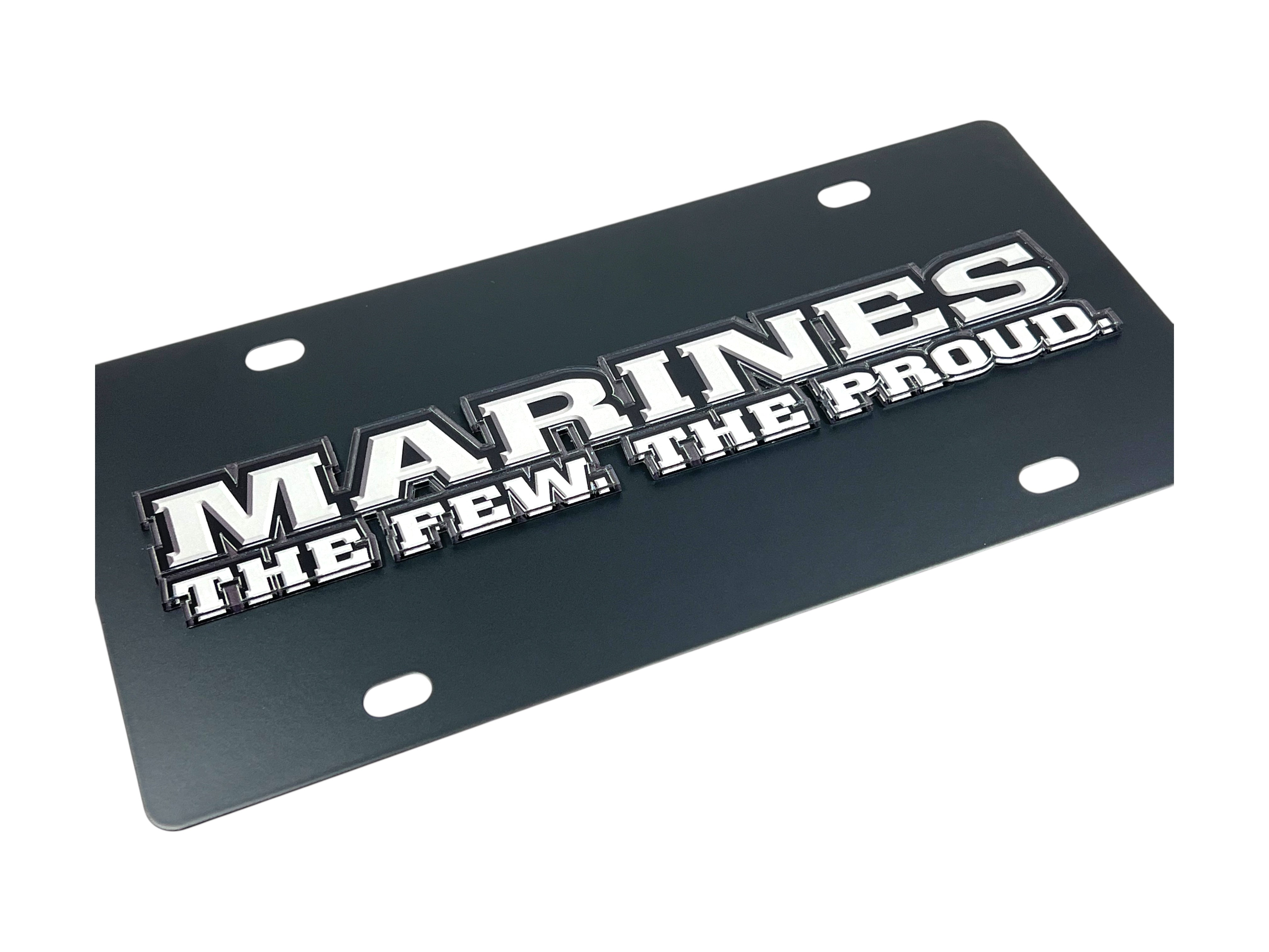 USMC Marines The Few The Proud Carbon Steel License Plate