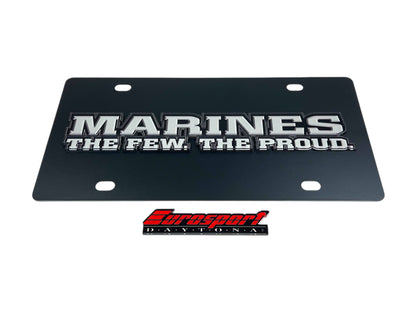 USMC Marines The Few The Proud Carbon Steel License Plate
