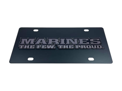 USMC Marines The Few The Proud Carbon Steel License Plate